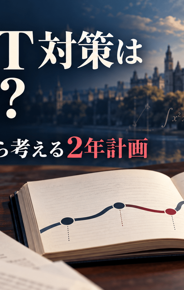 GMAT・英語試験と算数・数学の基礎から2年の学習計画を考える記事のアイキャッチ