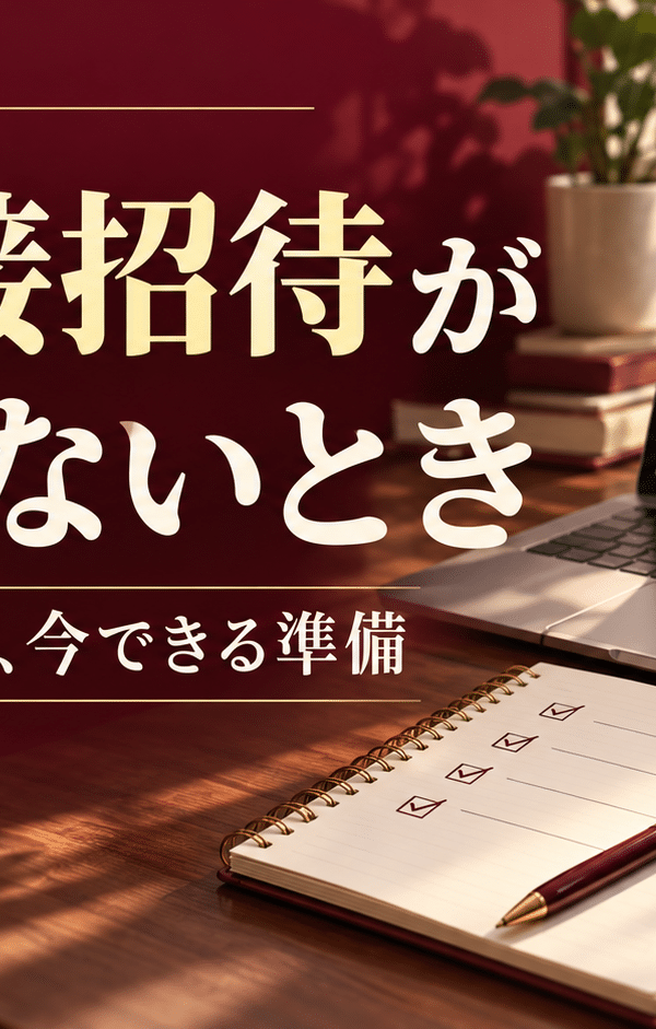 MBAのR1面接招待がまだ来ないとき。通知の読み方と今できる準備を示す、2026–27年出願向けサムネイル。